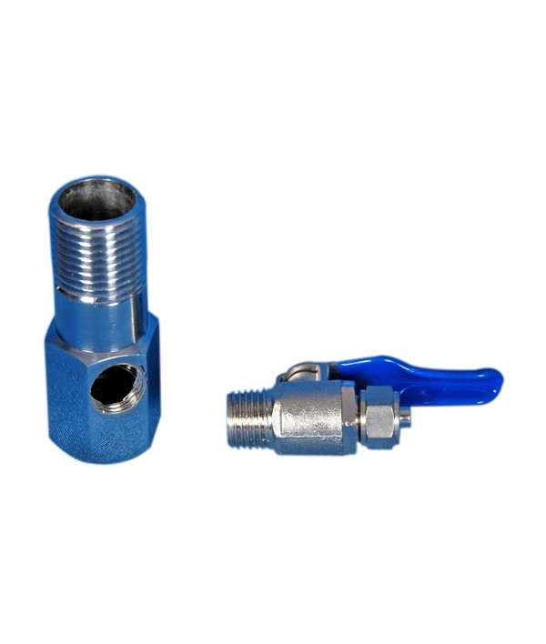 WELLON Inlet Brass COUPLINE and Brass Ball Valve 1/4 for Water Purifier.